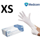 Перчатки нитриловые неопудренные белые, размер ХS (100 шт/уп) Medicom PLATINUM 3.6 г/м2 - изображение 1