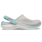 Сабо Crocs LiteRide 360 Clog 38 р 24.3-24.8 см Светло серые с принтом 206708-M6/W8 Pearl White/Multi