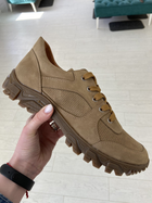 Кросівки чоловічі тактичні ShoesBand Пісочні Натуральний нубук + перфорована шкіра з німецької шкіряною підкладкою 45 (29,5 см) (S38011) - зображення 10