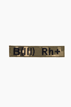 Шеврон В(ІІI) Rh + на пікселі 12 х 2,5 см (2000989177517) - зображення 1