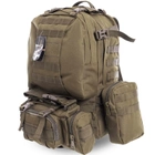 Тактический рейдовый рюкзак SILVER KNIGHT V-55л olive TY-213 - изображение 8