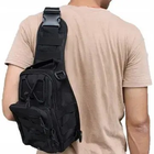 Рюкзак тактический для выживания на плечо 20 BLACK - изображение 5