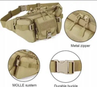Большая тактическая поясная сумка MOLLE COYOTE - изображение 5