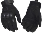 Тактичні рукавиці LeRoy Combat з пальцями розмір XL (чорний) - зображення 1