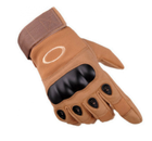 Тактичні рукавиці LeRoy Combat з пальцями розмір - L (койот) - зображення 1