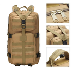 Рюкзак тактический на 30 л, 48х25х23 см с креплением Molle / Штурмовой военный рюкзак Койот - изображение 6