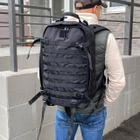 Тактичний чорний рюкзак із стропами molle на 30 літрів Voin - зображення 1