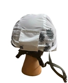 Кавер двосторонній, тактичний чохол на шолом каску ЗСУ, MOLLE System, камуфляж піксель/білий "клякса", розмір М - зображення 6