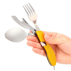 Cкладной нож трансформер Spoon forke 4 в 1 ложка вилка нож - изображение 2