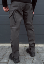 Утеплённые тактические штаны на флисе soft shell L gray fleec - изображение 5