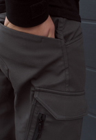 Утеплённые тактические штаны на флисе soft shell XXL gray fleec - изображение 11