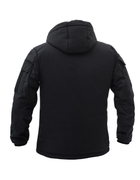 Куртка тактична зимова на блискавці з капюшоном XS polk black - зображення 4