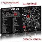 Коврик для чистки оружия CZ-75 с мягкой резины ClefersTac со схемой (5002281) - изображение 2
