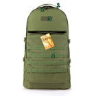 Туристический тактический рюкзак на 60 литров олива с поясным ремнем - изображение 1