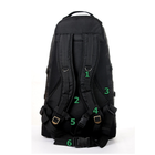 Армейский туристический тактический крепкий рюкзак на 60 литров Черный с поясным ремнем - изображение 5