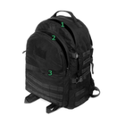 Крепкий походный тактический рюкзак с органайзером на 40 литров черный - изображение 1