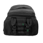 Крепкий походный тактический рюкзак с органайзером на 40 литров черный - изображение 6