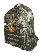Походный крепкий тактический рюкзак на 40 литров Украинский пиксель - изображение 7