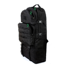 Тактический рюкзак трансформер на 40-60 литров черный с поясным ремнем - изображение 6