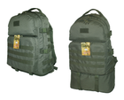 Тактический рюкзак трансформер на 40-60 литров темная олива с поясным ремнем - изображение 1