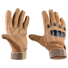 Тактичні рукавички із закритими пальцями та посиленим протектором розмір XL хакі GLG2205 - зображення 1