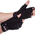 Тактичні рукавички без пальців, військові рукавички, рукавички багатоцільові шкіряні XL XL Чорні SB-161070 - зображення 4