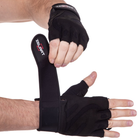 Тактичні рукавички без пальців, військові рукавички, рукавички багатоцільові шкіряні розмір S Чорні SB-161070 - зображення 3