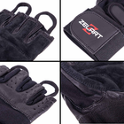 Перчатки тактические кожаные без пальцев , военные перчатки, перчатки многоцелевые размер XXL Черные SB-161085 - изображение 8