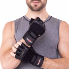 Рукавички тактичні шкіряні без пальців, військові рукавички, рукавички багатоцільові розмір M Чорні SB-161085 - зображення 9