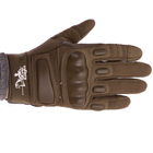 Тактические перчатки с закрытыми пальцами SILVER KNIGHT Размер XL оливковый BC-7052 - изображение 5