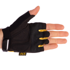 Тактические перчатки для охоты и рыбалки MECHANIX Размер L черно-желтые BC-5628 - изображение 4