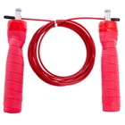 Скакалка скоростная Кроссфит с подшипником и стальным тросом Zelart My Fit 5347 3 м красная