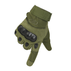 Перчатки мужские тактические с защитой OKLAI 705 XL Green - изображение 6