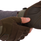 Перчатки тактические с открытыми пальцами BLACKHAWK Размер L оливковые BC-4380 - изображение 3