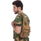 Рюкзак тактический патрульный однолямочный сумка-слинг тактическая V-5 л khaki TY-184 - изображение 5