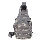 Универсальная тактическая сумка рюкзак через плечо, мужская городская повседневная H&S Tactic Bag 600D. Пиксель камуфляж - изображение 1