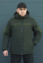 Куртка зимняя тактическая на молнии с капюшоном XL polk khaki - изображение 3