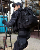 Рюкзак тактический 25л Городской для Рыбалки Охоты (M90418-M09) - Черный - изображение 7