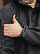 Тактическая куртка утепленная Grifon Squad Soft Shell 1220806 56 Черная (ROZ6400158944) - изображение 9