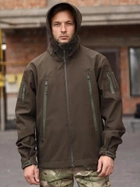 Тактическая куртка утепленная Grifon Squad Soft Shell 1220809 54 Коричневая (ROZ6400158949) - изображение 8