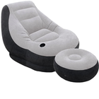 Надувний диван AIR SOFA Надувне велюрове крісло з пуфиком