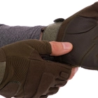 Перчатки тактические с открытыми пальцами BLACKHAWK BC-4380 размер XL оливковый - изображение 4