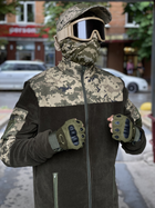 Кофта флисовая мужская военная тактическая с липучками под шевроны ВСУ (ЗСУ) Пиксель 8029 56 размер хаки TR_1127 - изображение 7