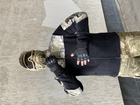Кофта флисовая мужская военная тактическая с липучками под шевроны ВСУ (ЗСУ) Мультикам 8046 54 размер черная TR_1127 - изображение 3