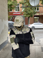 Кофта флисовая мужская военная тактическая с липучками под шевроны ВСУ (ЗСУ) Мультикам 8046 54 размер черная TR_1127 - изображение 8