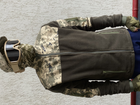 Кофта флисовая мужская военная тактическая с липучками под шевроны ВСУ (ЗСУ) Пиксель 8025 48 размер хаки TR_1127 - изображение 9