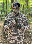 Кофта флисовая мужская военная тактическая с липучками под шевроны ВСУ (ЗСУ) Пиксель 8709 46 размер хаки TR_1074 - изображение 9