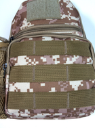 Рюкзак однолямковий - військова сумка через плече LeRoy Tactical колір - світлий піксель - зображення 6