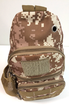 Рюкзак однолямковий - військова сумка через плече LeRoy Tactical колір - світлий піксель - зображення 8