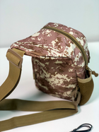 Рюкзак однолямковий - військова сумка через плече LeRoy Tactical колір - світлий піксель (+USB) - зображення 3